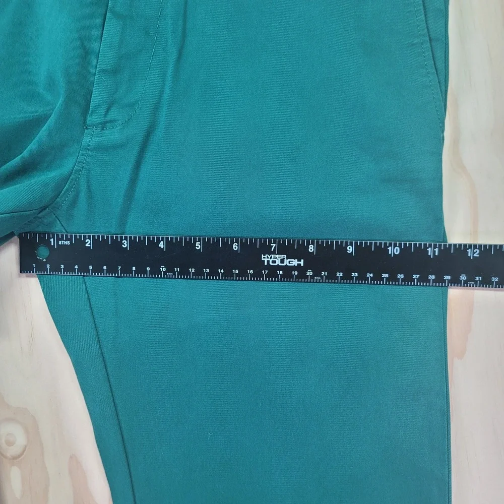 J. Crew 484 Chino Pants Mens 32x31 Emerald Green Slim Fit Stretch Trousers